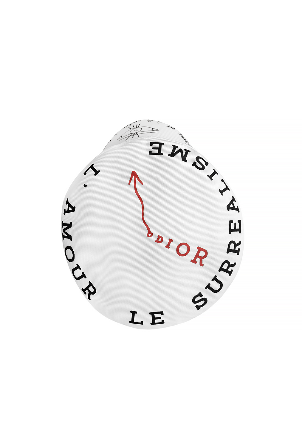 Белое кепи Christian Dior с надписями