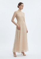 Бежевое платье Valentino