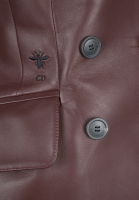 Бордовый кожаный костюм Christian Dior