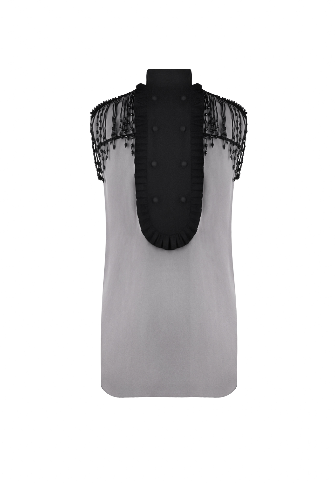 Топ Prada с черными кристаллами