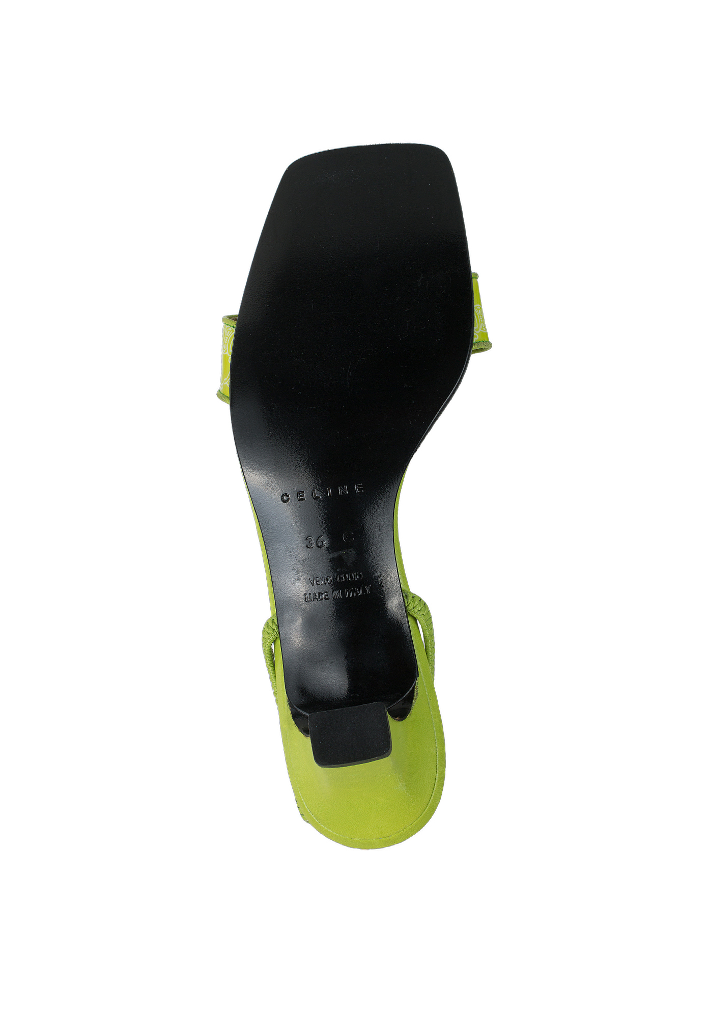 Салатовые босоножки Celine