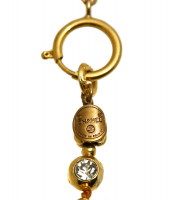 Колье Chanel с золотистой кистью и кристаллами