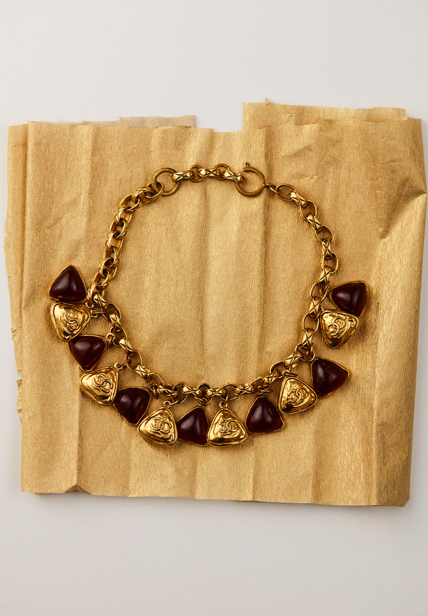 Колье Chanel с подвесками и кристаллами Gripoix