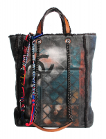 Тёмно-серая сумка Chanel Graffiti