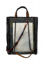 Тёмно-серая сумка Chanel Graffiti