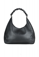 Серебристая сумка Christian Dior Beaded Handle Hobo Bag