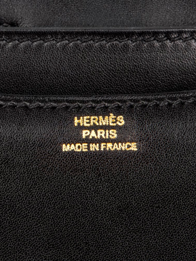 Чёрная сумка Hermès Constance 23