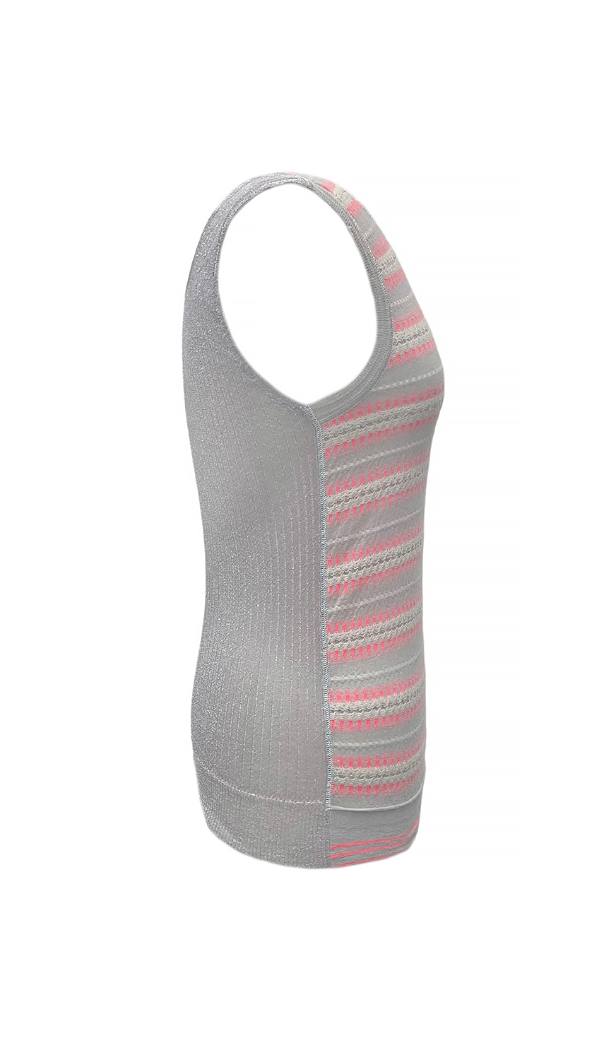 Серо-розовый топ Louis Vuitton