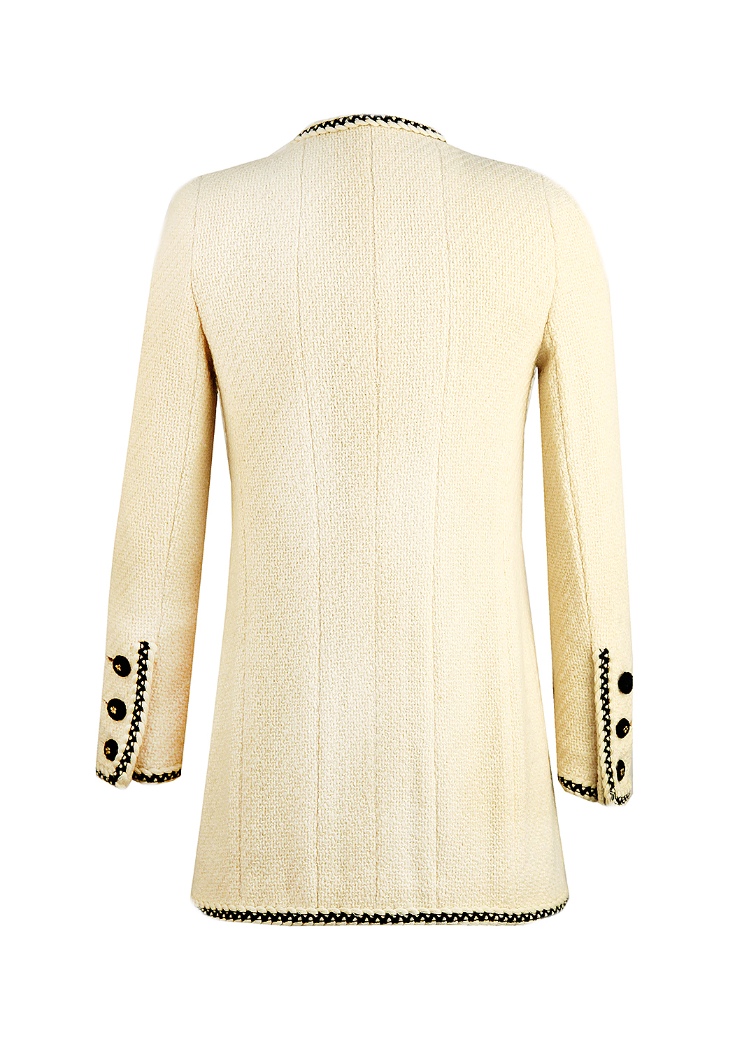 Бежевый жакет Chanel haute couture с оторочкой