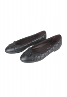 Черные стеганые балетки Chanel