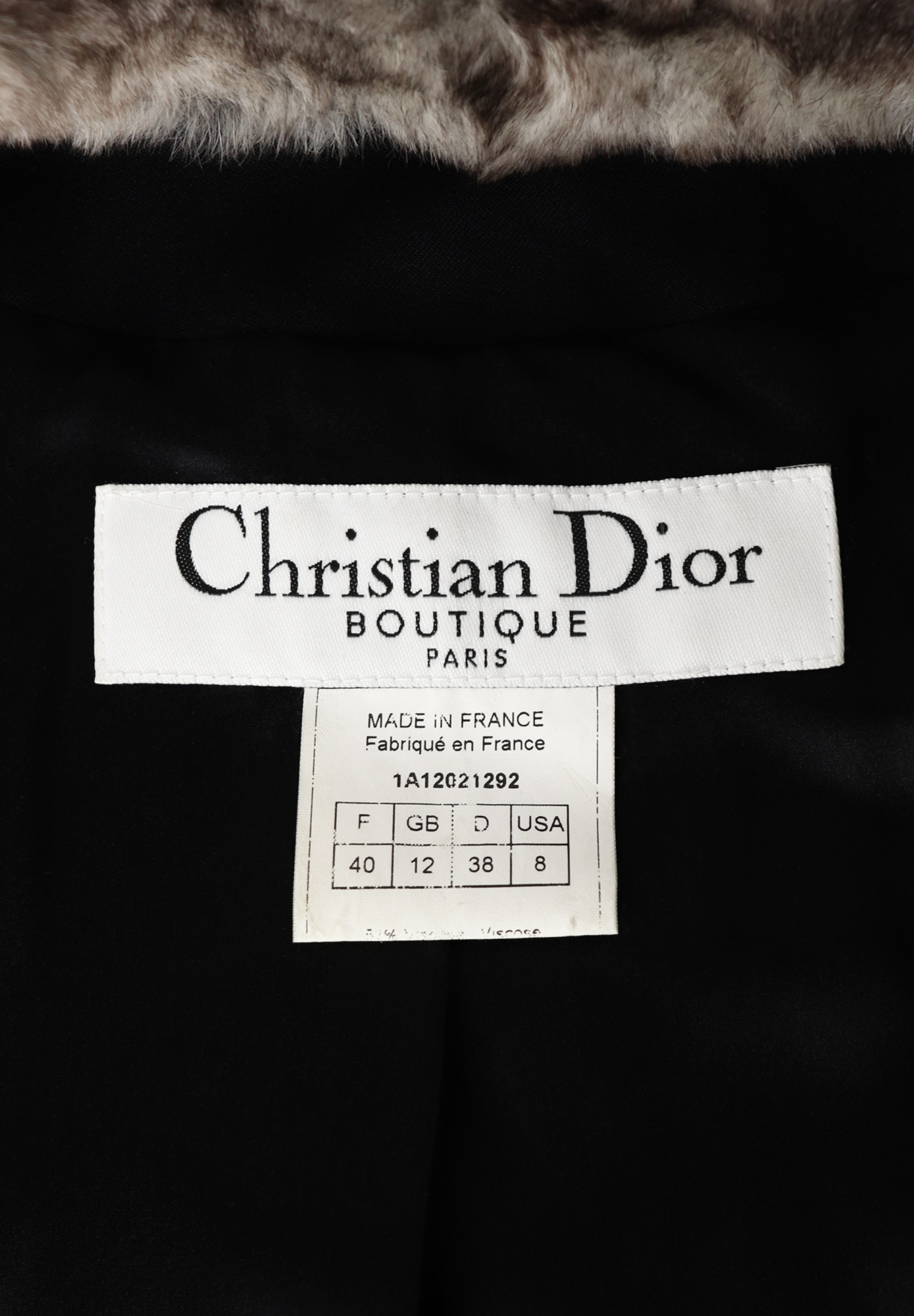 Укороченный жакет Christian Dior с мехом