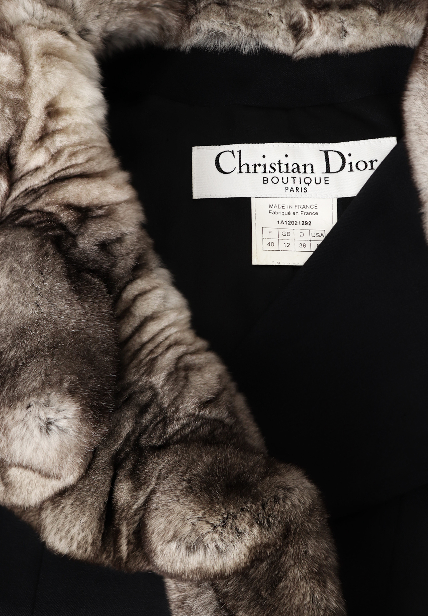 Укороченный жакет Christian Dior с мехом