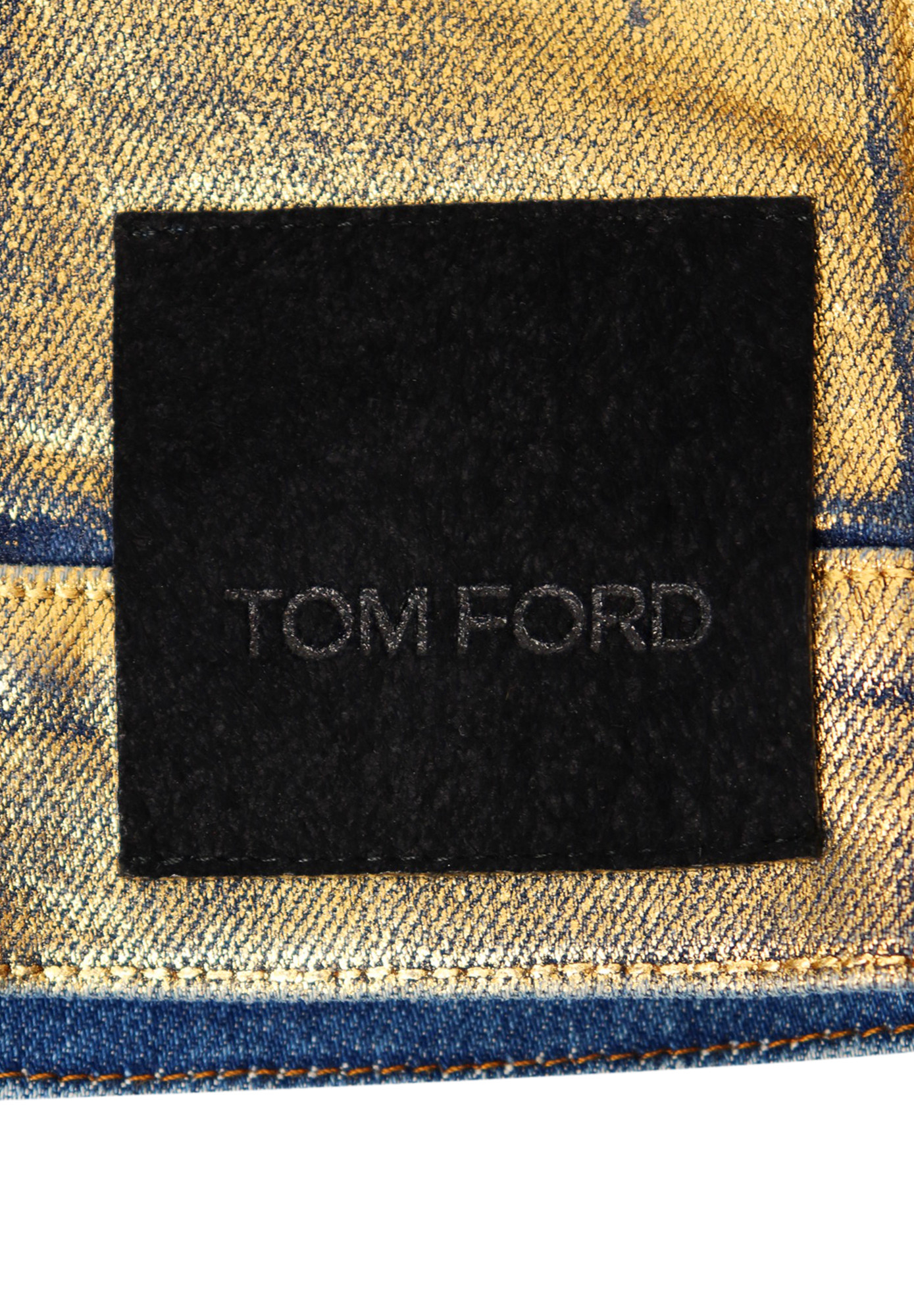 Золотистая джинсовая куртка Tom Ford