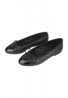 Черные стеганые балетки Chanel