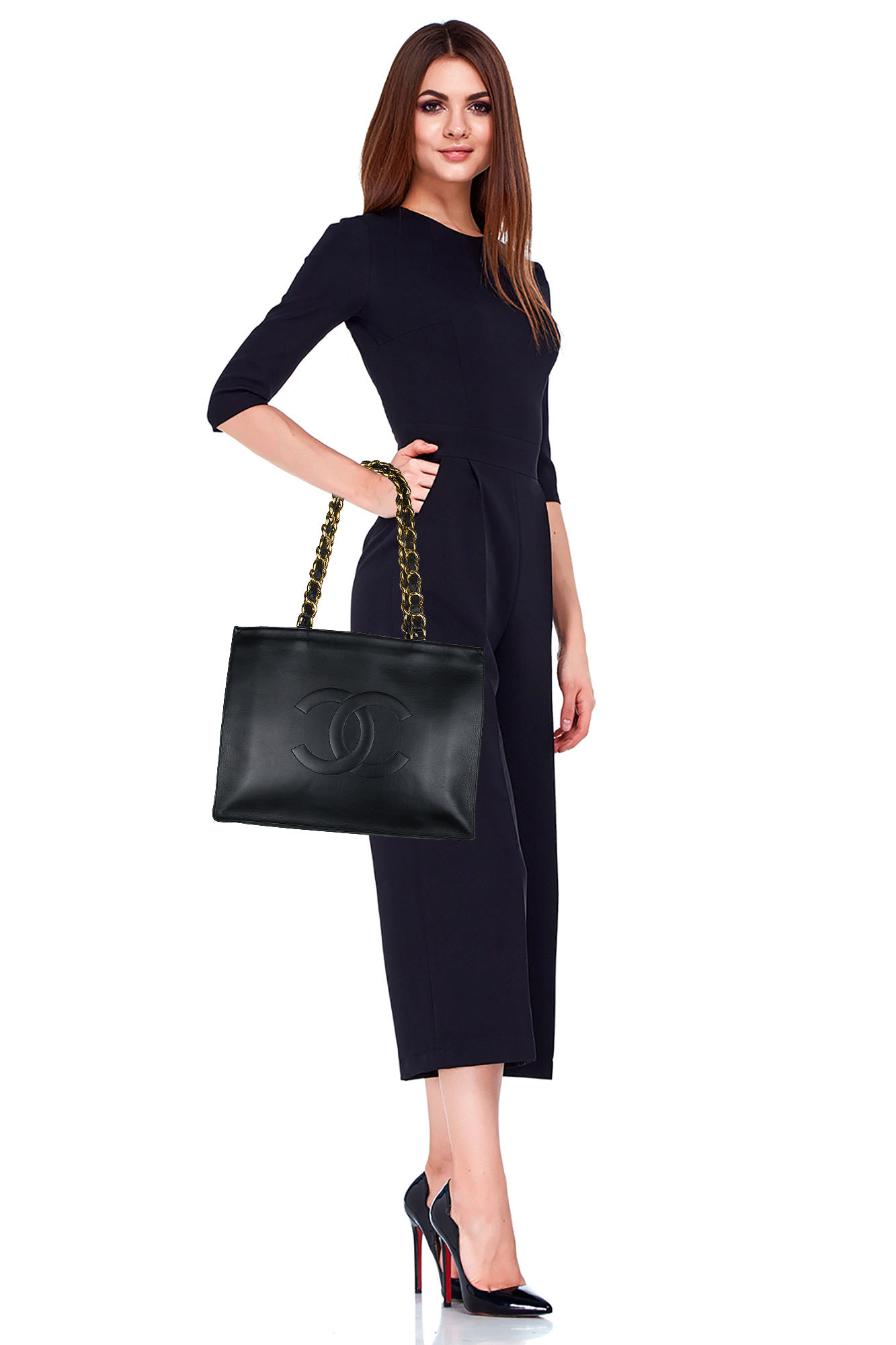 Черная сумка-шоппер Chanel