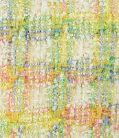 Зелено-розовый твидовый жакет Chanel