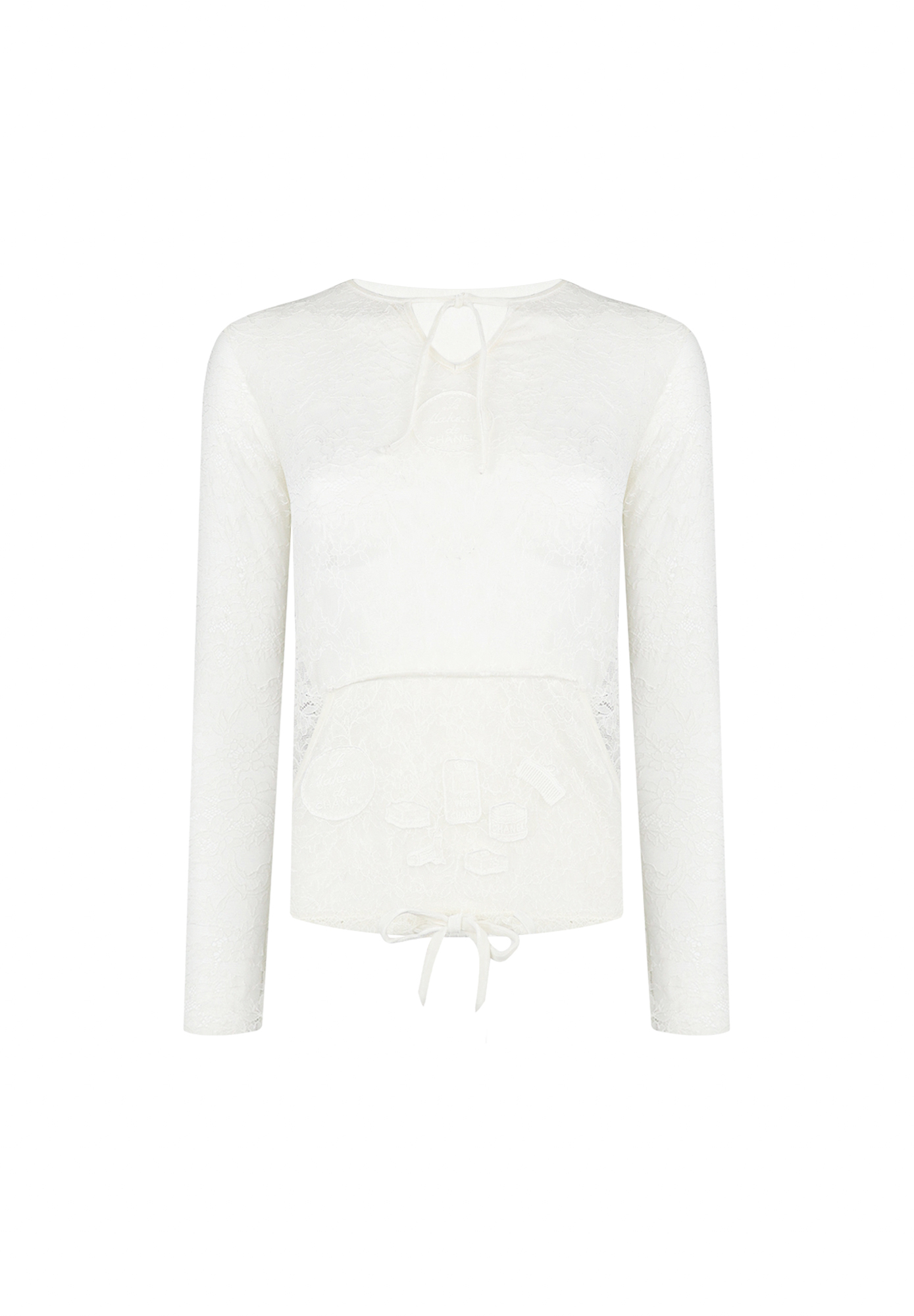 Кружевная блузка Chanel с аппликацией