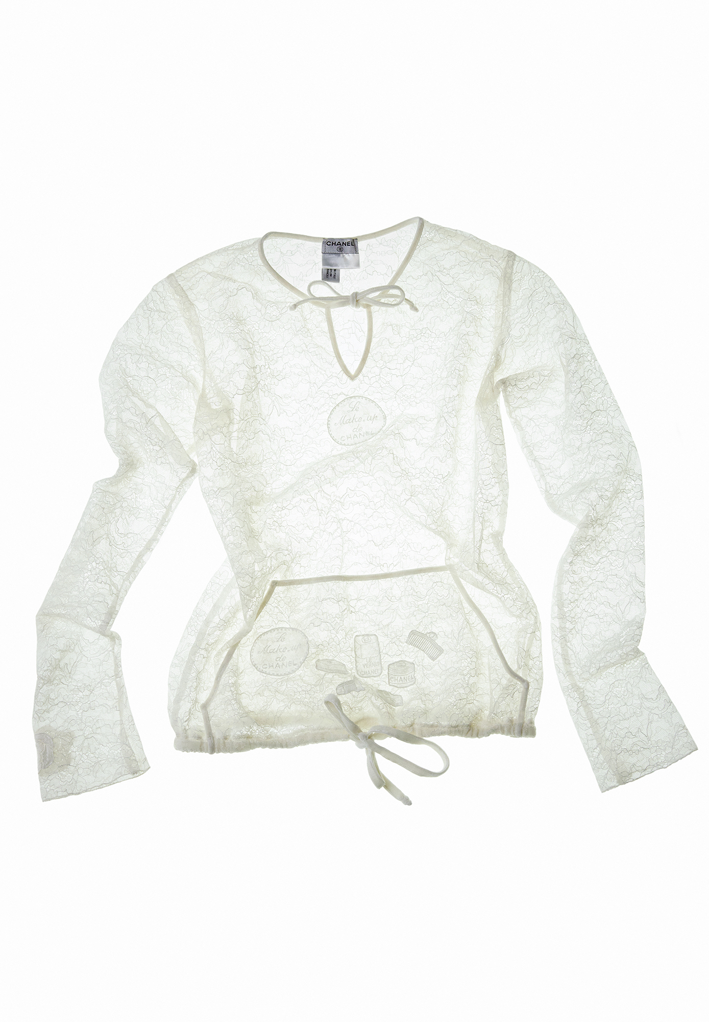 Кружевная блузка Chanel с аппликацией