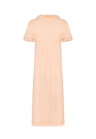 Персиковое платье Christian Dior с кружевом