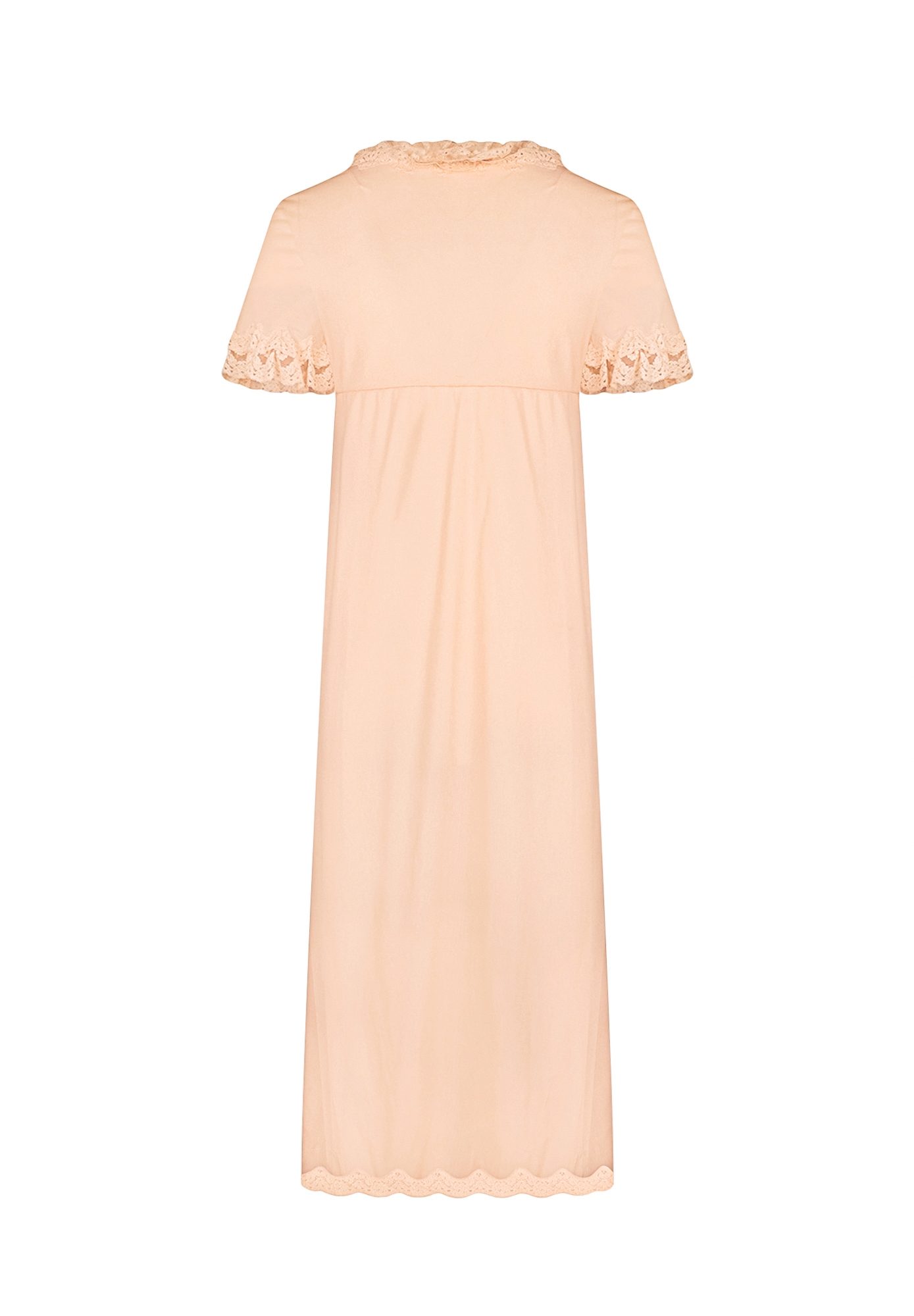 Персиковое платье Christian Dior с кружевом
