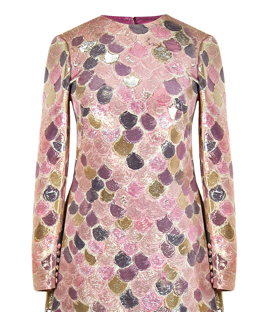 Кутюрное парчовое платье