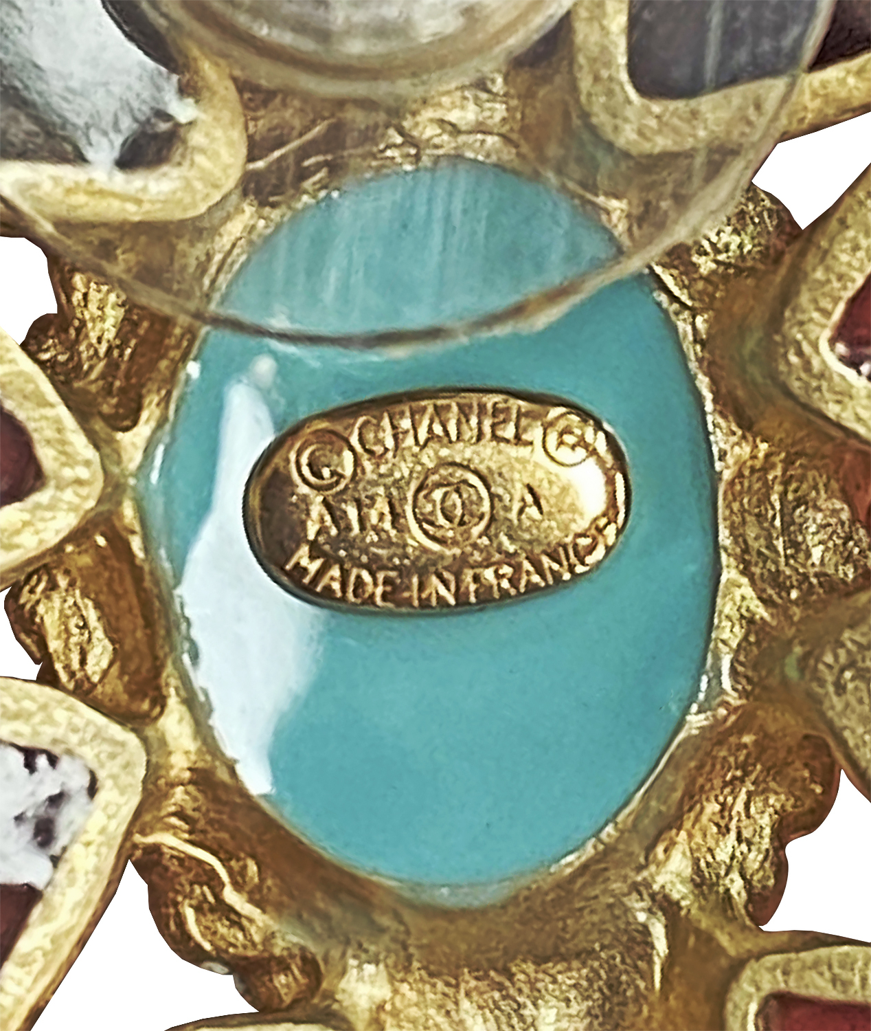 Серьги Chanel с гранатами