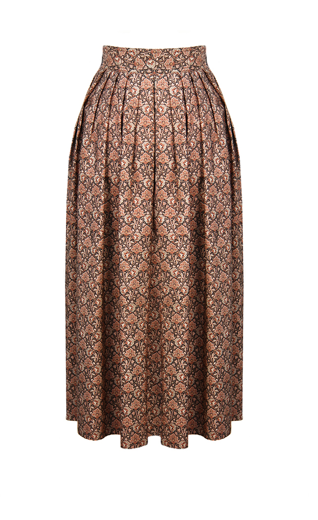 Шелковая юбка Yves Saint Laurent с цветочным принтом