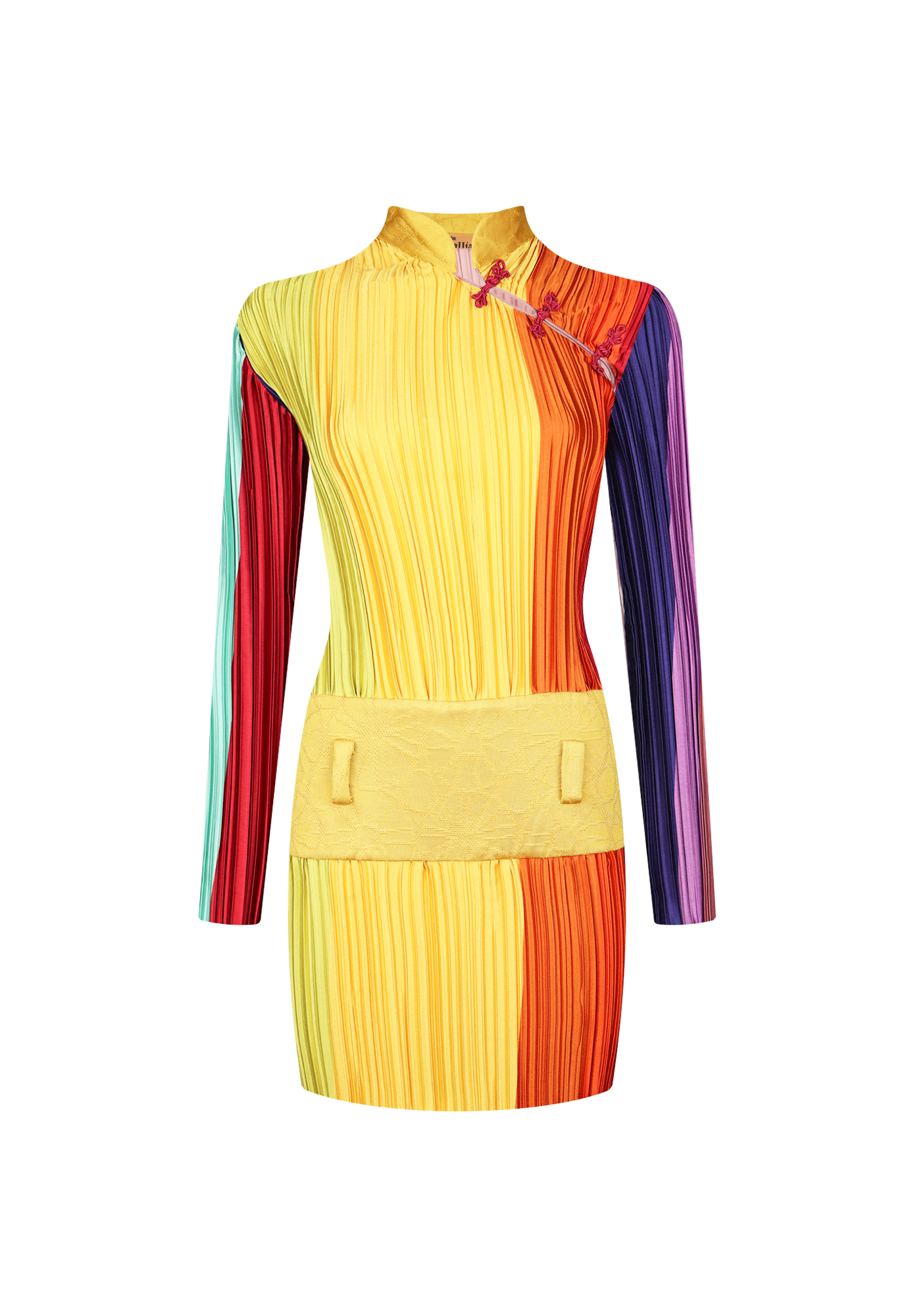 Плиссированное платье John Galliano