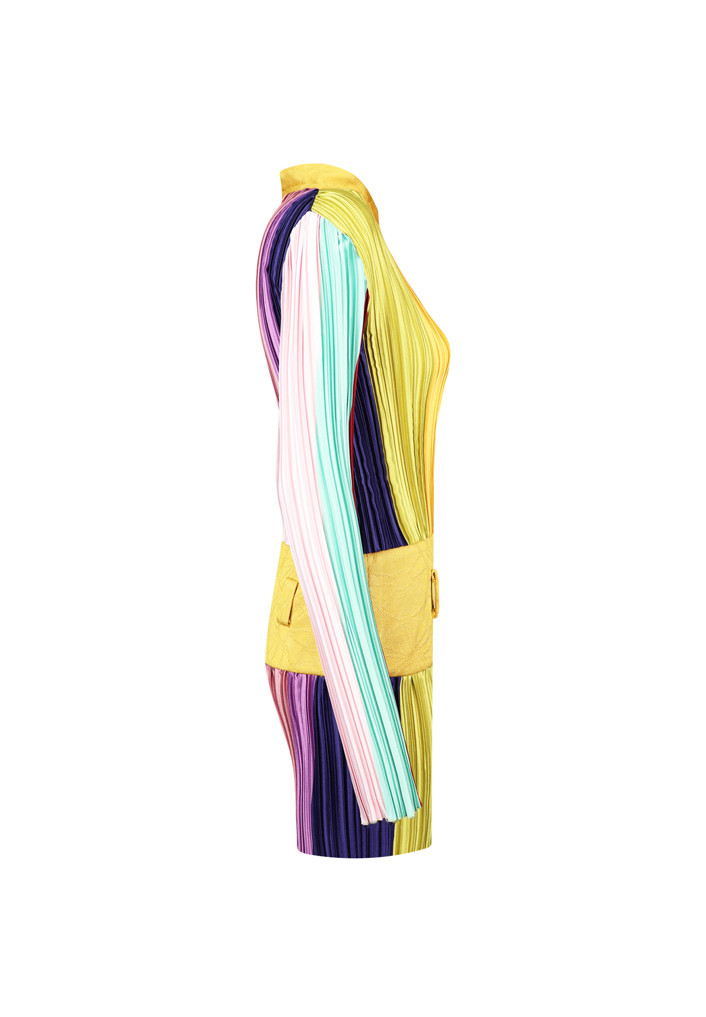 Плиссированное платье John Galliano