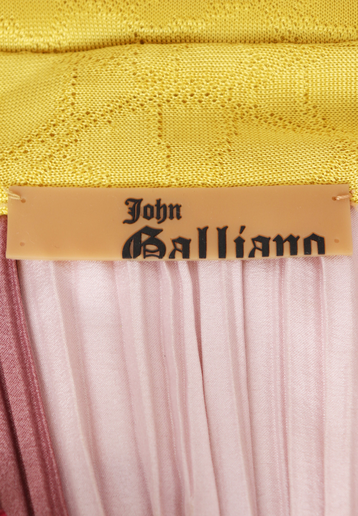 Плиссированное платье John Galliano