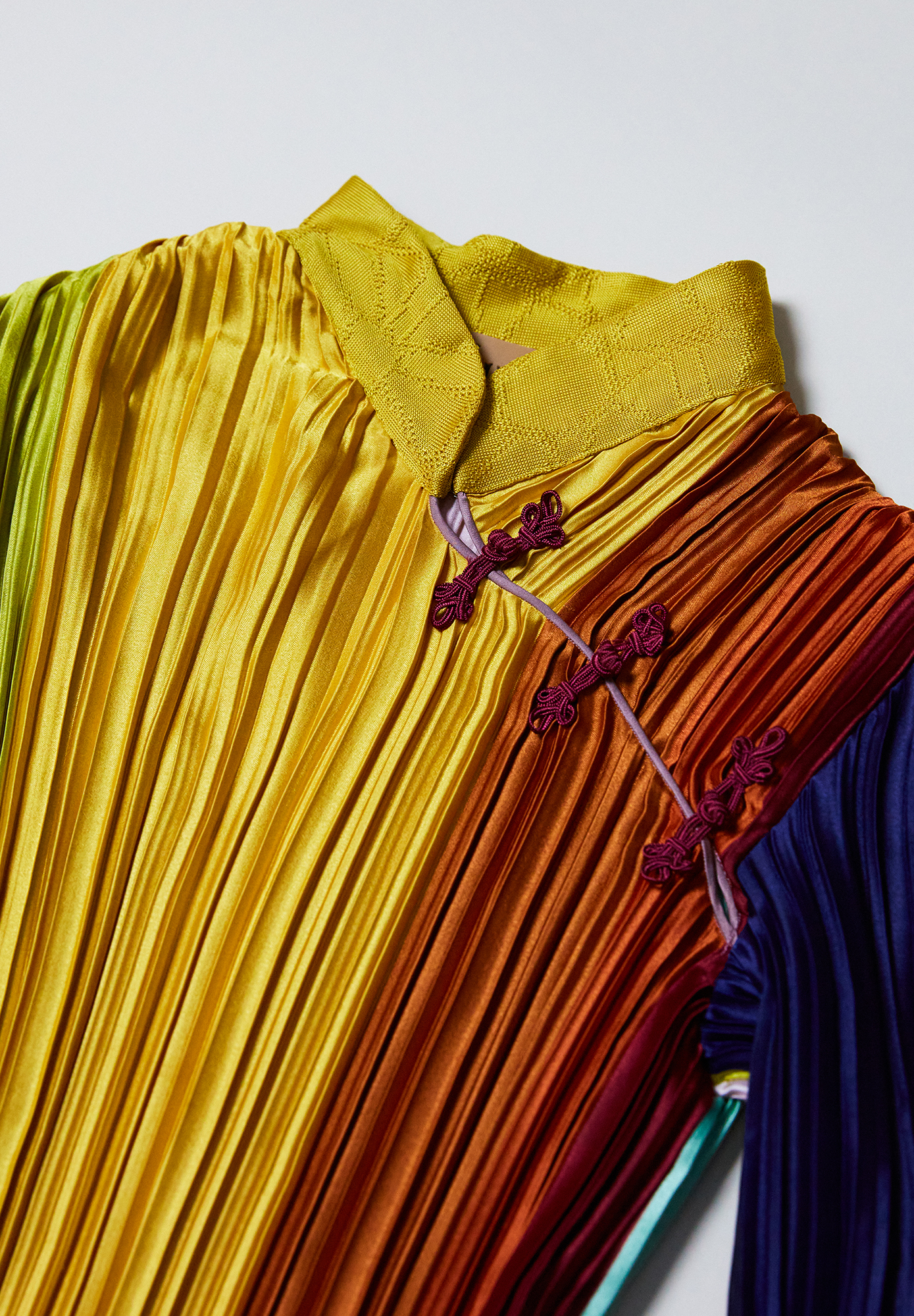 Плиссированное платье John Galliano