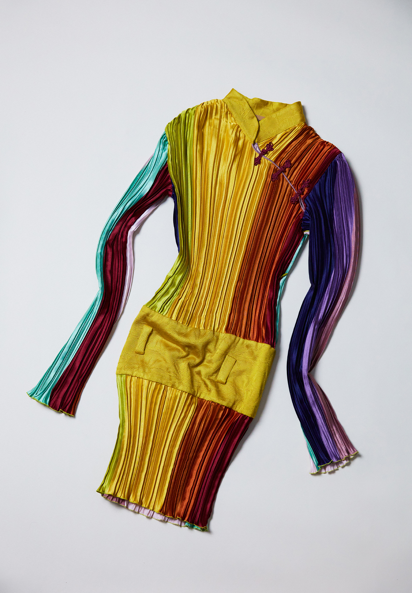 Плиссированное платье John Galliano