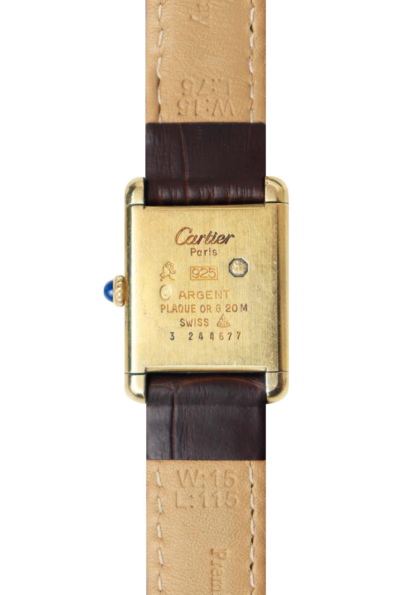 Часы Tank Must de Cartier Vermeil