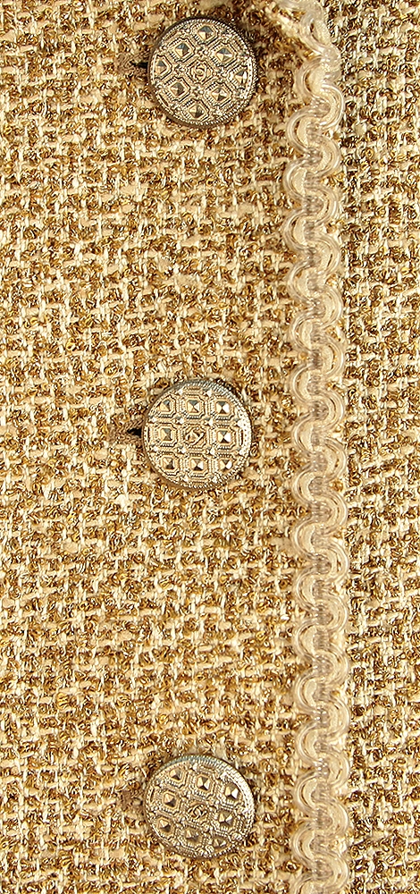 Золотистый твидовый костюм Chanel