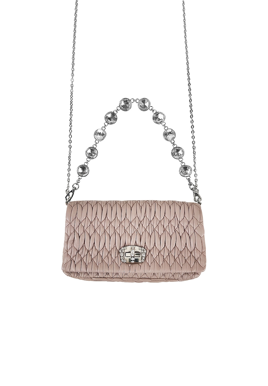 Розовая стеганая сумка Miu Miu