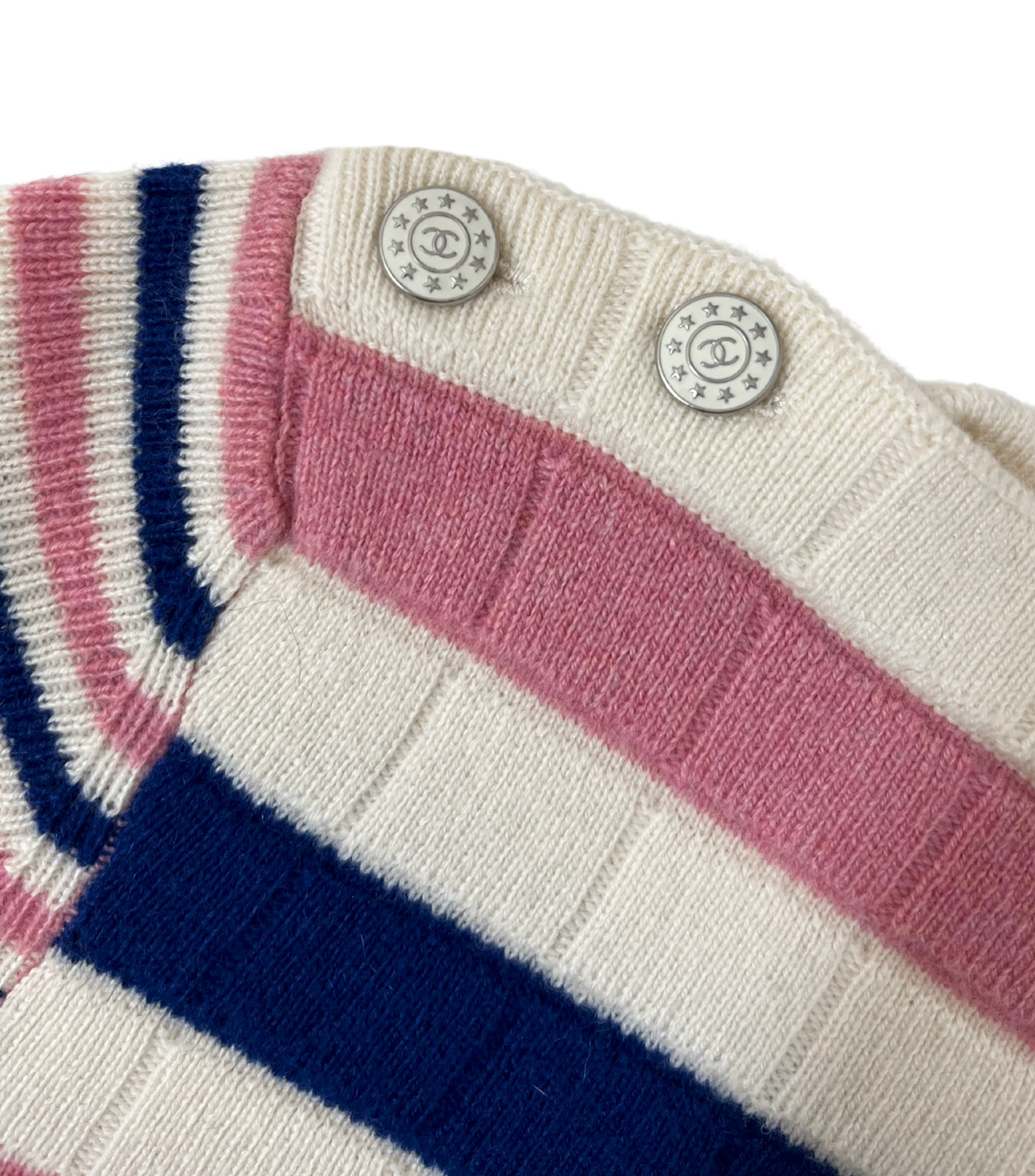 Кашемировый свитер Chanel в полоску