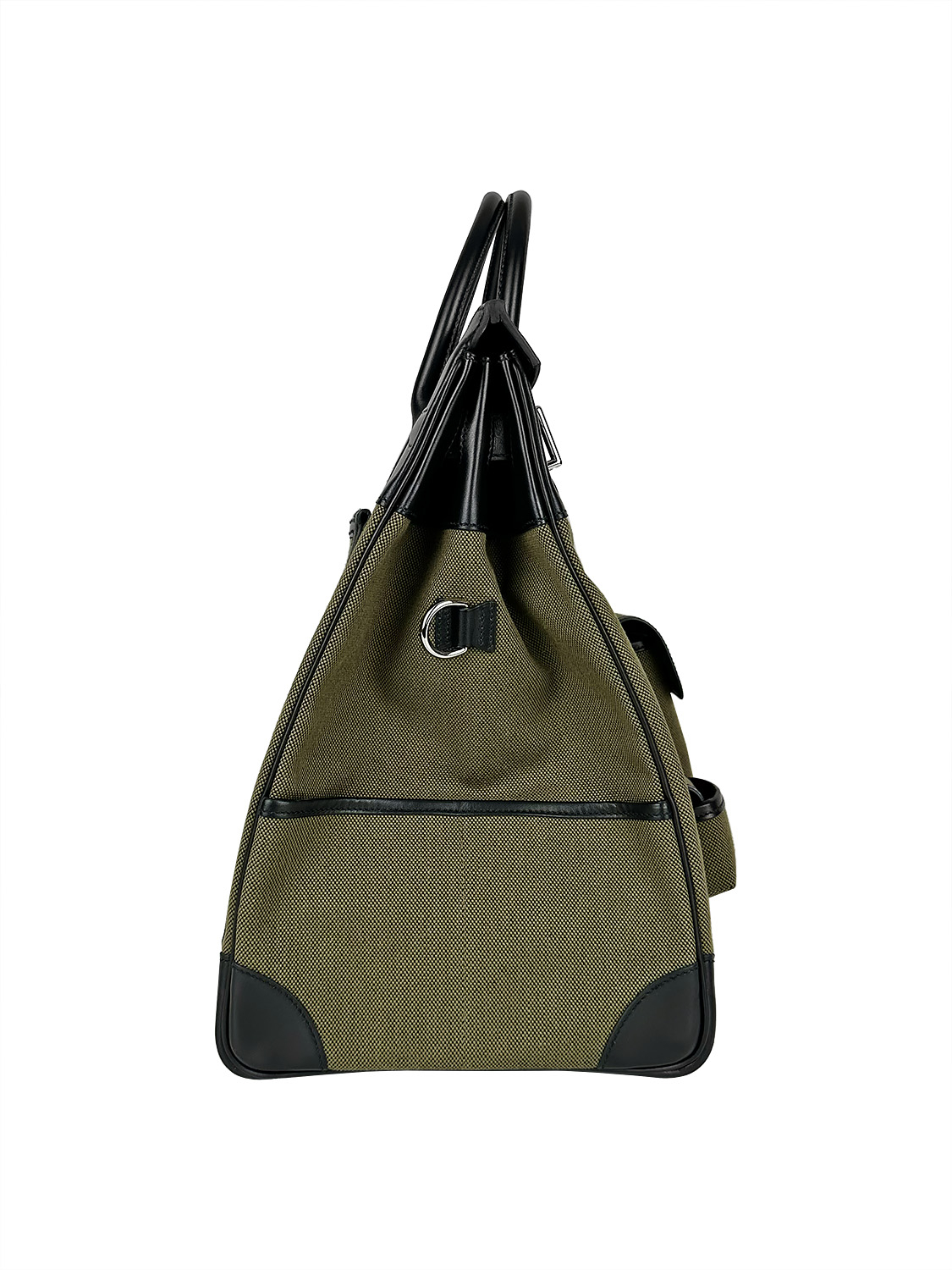 Сумка Hermès Cargo HAC Birkin 40 Noir Ever Calf & Khaki Toile Goeland