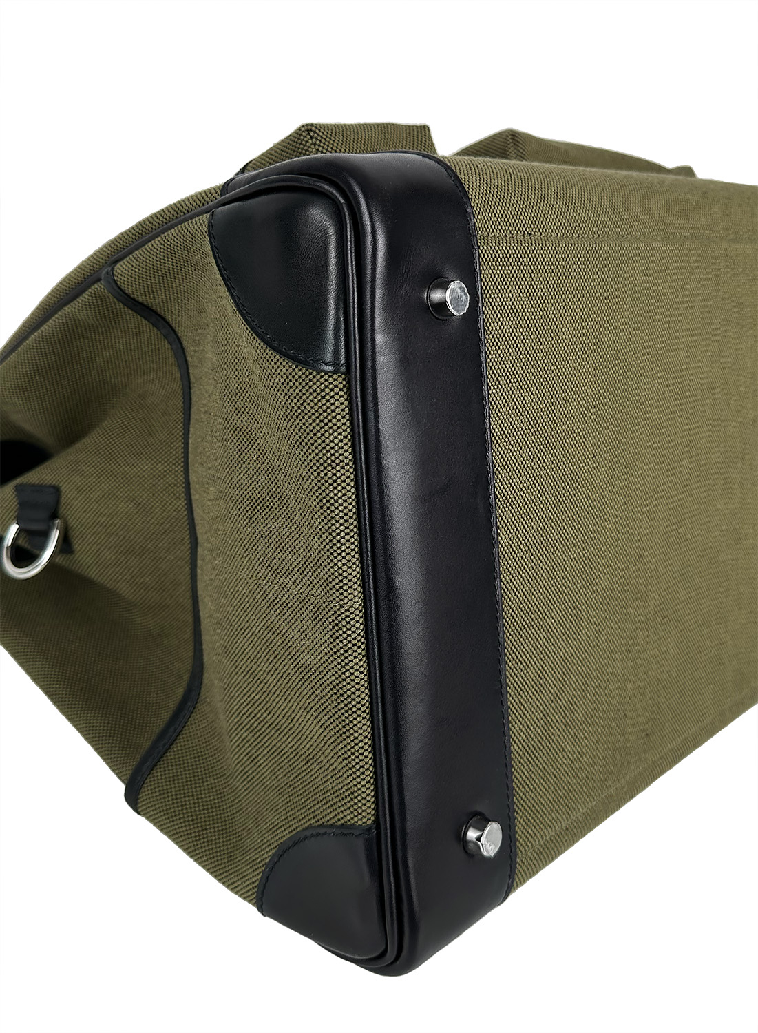 Сумка Hermès Cargo HAC Birkin 40 Noir Ever Calf & Khaki Toile Goeland