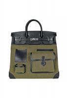 Сумка Hermès Cargo HAC Birkin 40 Noir Ever Calf & Khaki Toile Goeland