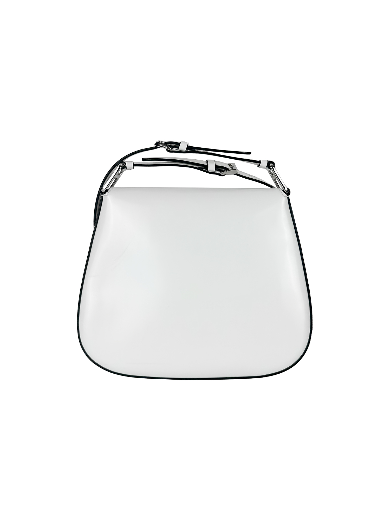 Белая сумка Prada Cleo