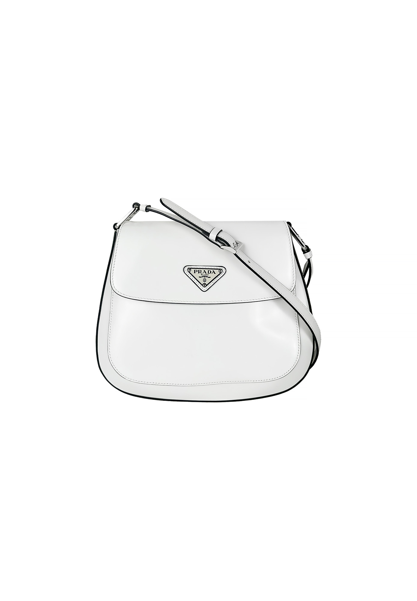 Белая сумка Prada Cleo