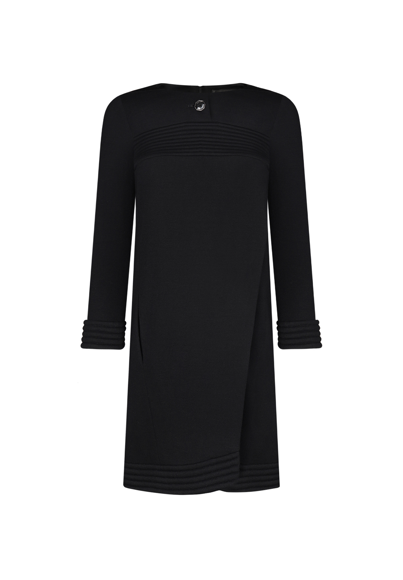 Асимметричное платье Chanel из мягкой шерсти