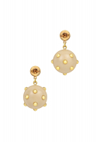 Серьги Chanel с подвесками и логотипом