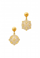 Серьги Chanel с подвесками и логотипом