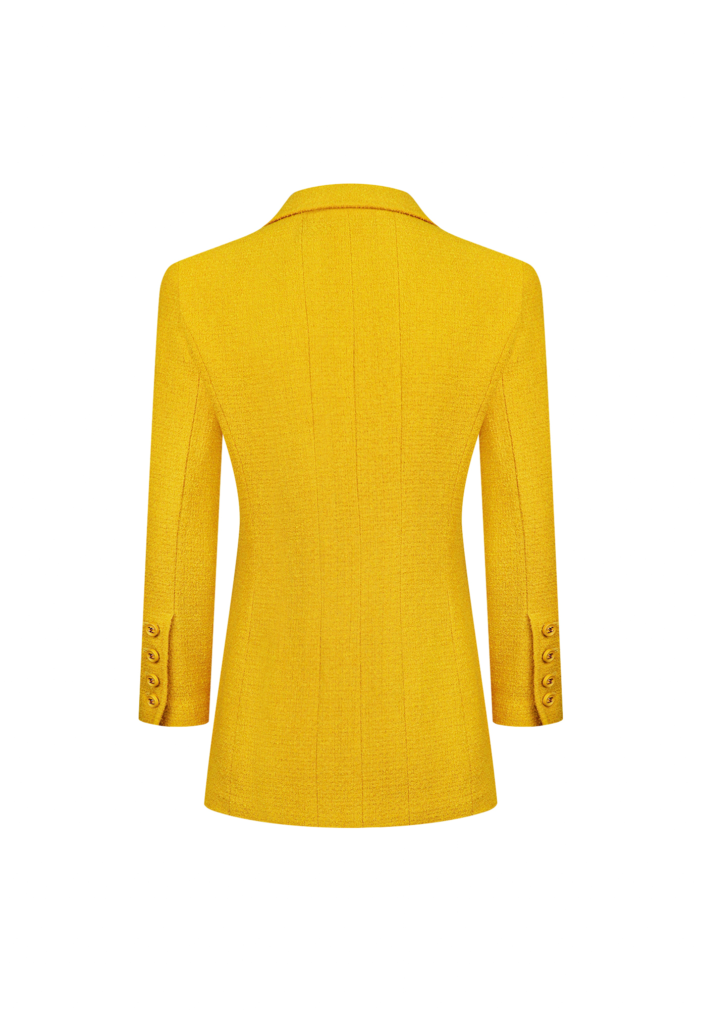 Горчичный жакет Chanel из твида