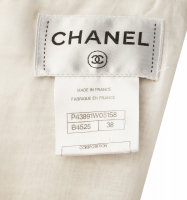 Белое твидовое платье Chanel