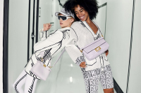 Белый Жакет Fendi с принтом