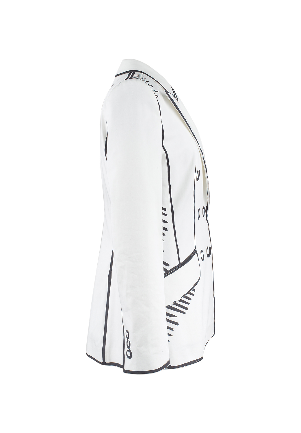 Белый Жакет Fendi с принтом