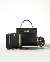 Черная сумка Hermès Kelly 28 в коже Box