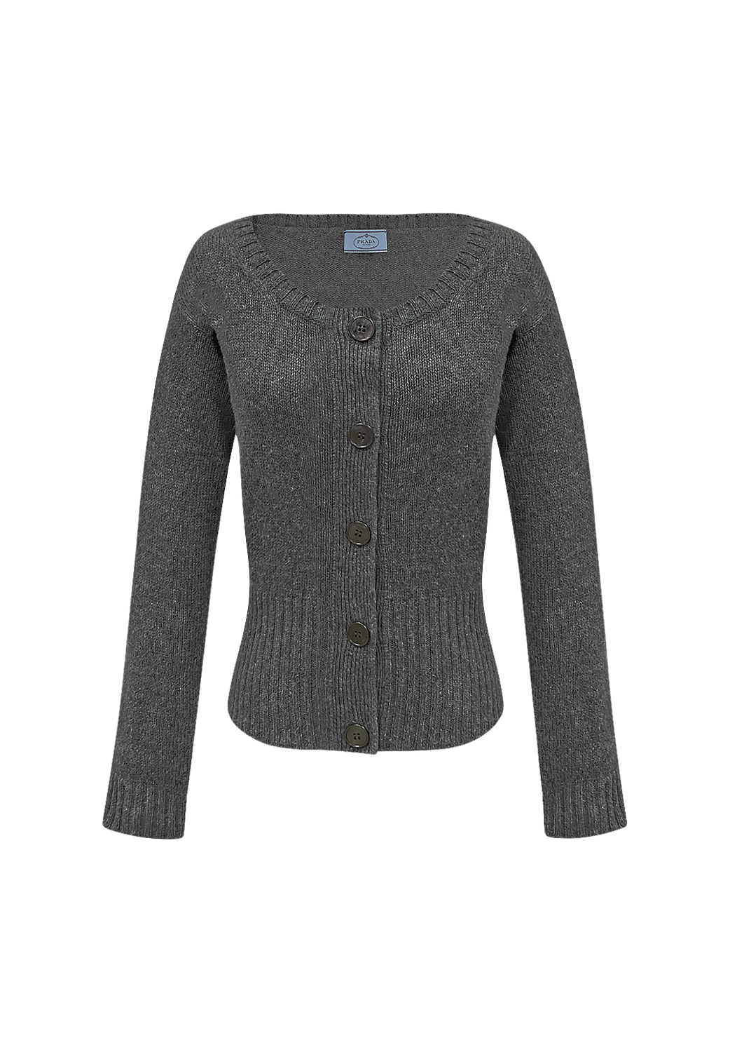 Серый кардиган Prada